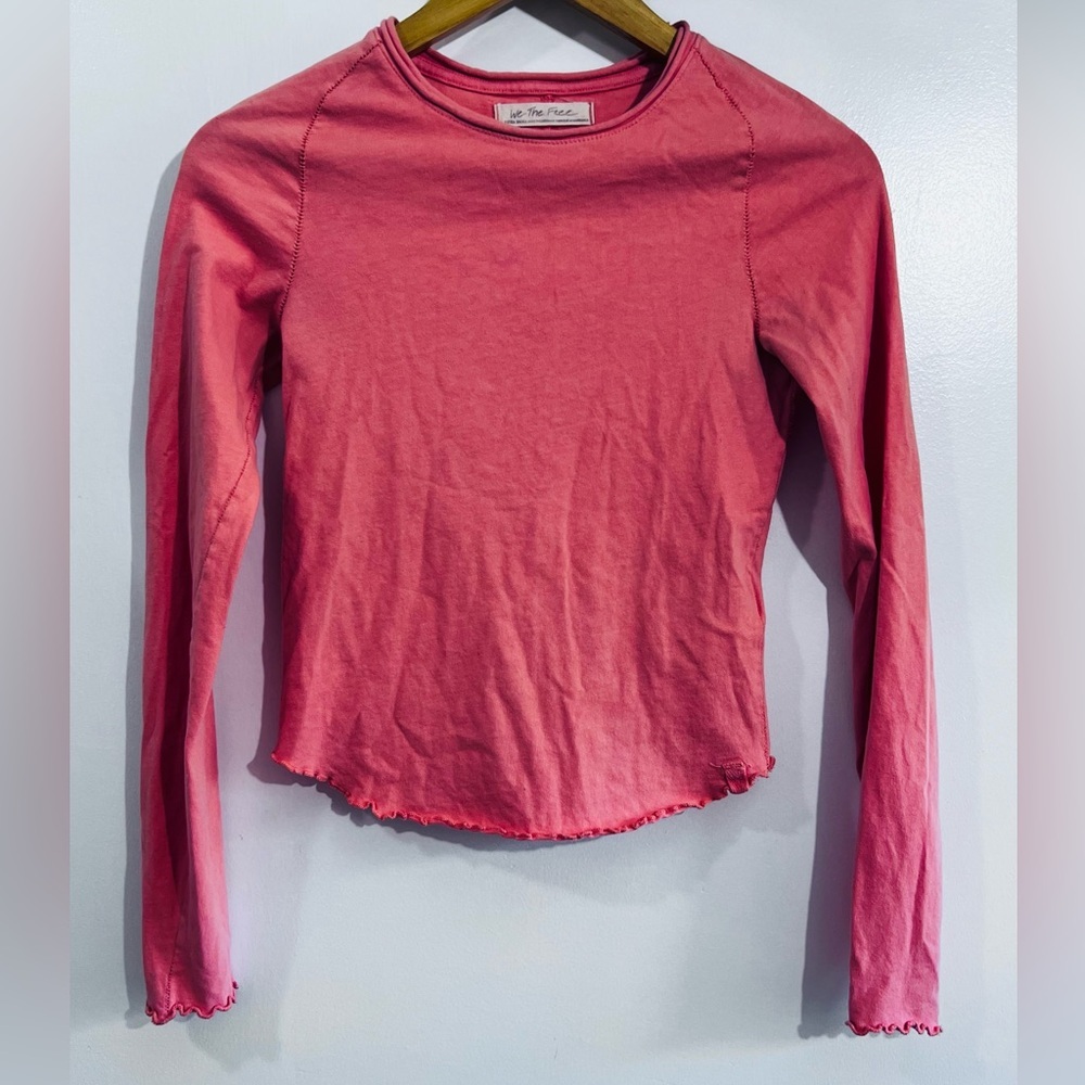 We The Free Long Sleeve Peach Tee